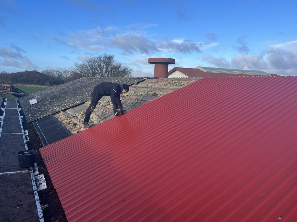 Hus med nylagt træterasse